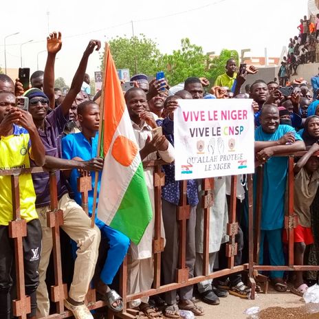 Demonstration in Niamey, Niger, April 2024