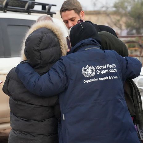 Members of multiple UN agencies arriving in Northwest Syria in January 2024