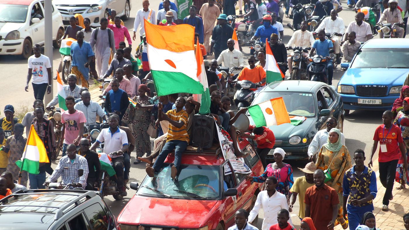 Protest in Niger demanding French soldiers to leave country