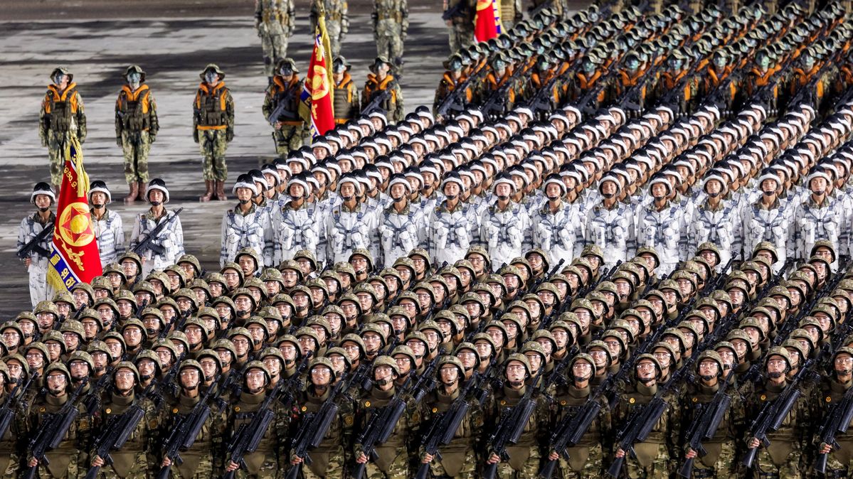 Nordkoreanische Soldaten bei einer Parade in Pjöngjang