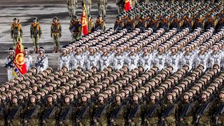 Nordkoreanische Soldaten bei einer Parade in Pjöngjang