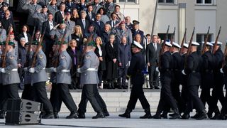 Tribute to the soldiers of the Mali missions with a final roll call on the parade ground of the German Ministry of Defence on 11 April 2024