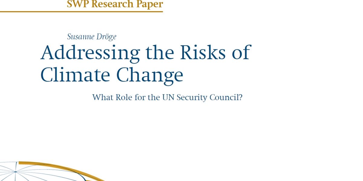 Addressing The Risks Of Climate Change - SWP